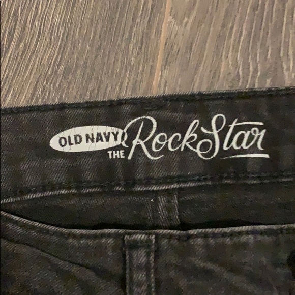 Old Navy - Black Washed Skinny Distressed Jeans - Picture 3 of 4